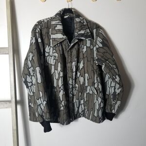 VINTAGE REBARK MEN'S CAMO HUNTING COAT ESTIMATED SIZE XXL